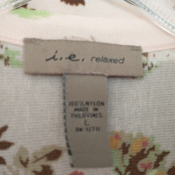 Women's i.e.relaxed sheer floral blouse Size Large - Picture 3 of 8